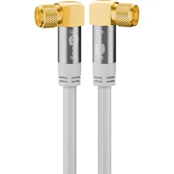 goobay F-Stecker SAT-Kabel 3,0 m weiß, 1 St.