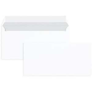 Blanke Briefumschläge weiß, C6/5, ohne Fenster, haftklebend, 100g/m², 500 Stück