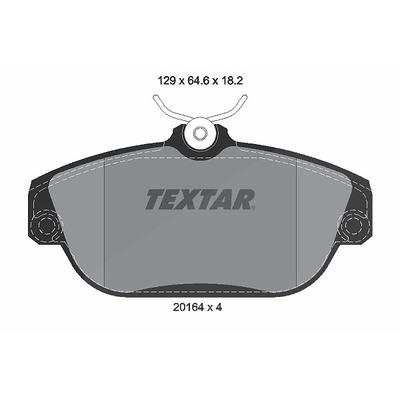Textar Bremsbelagsatz, Scheibenbremse [Hersteller-Nr. 2016402] für Volvo