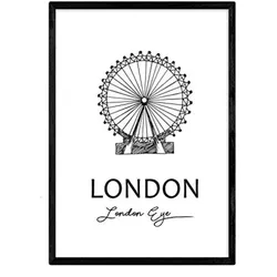 POSTER Städte Denkmäler London London Eye A3 Rahmenlos