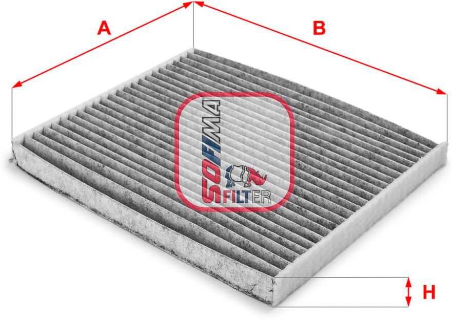 Innenraumluftfilter mit Aktivkohle SOFIMA S4162CA