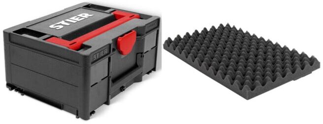 Set STIER Systainer³ II Black Edition + Deckelpolster genoppt für Systainer³, T-Loc, Classic