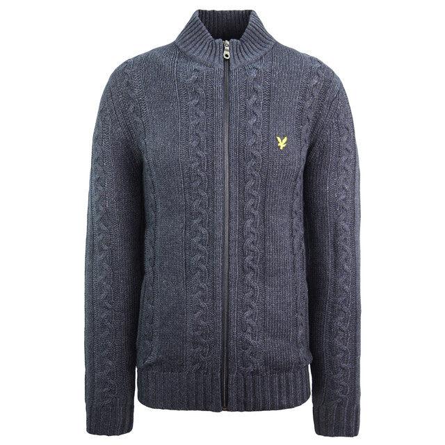 Lyle & Scott Cable Knit Herren-Pullover in Marineblau