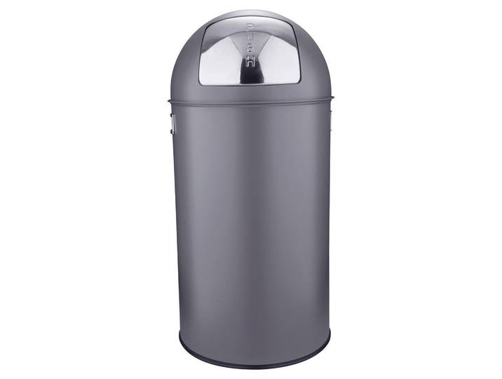 P & B Abfalleimer, Grau, Metall, 50 l, 74 cm, Haushalt & Reinigung, Reinigung, Mülleimer & Abfallsammler
