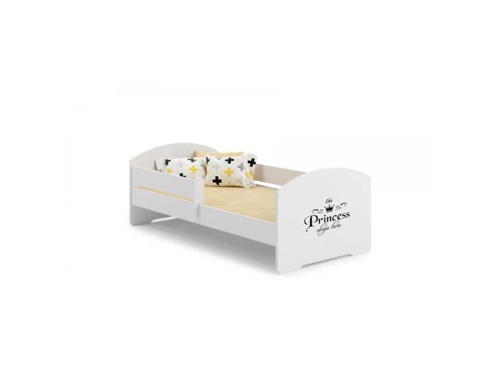 Lit enfant LUK BAR 160x80 princess noir avec matelas