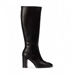 Wonders für Damen. M-5150_5121_5792 Schwarze Stiefel Treze (39), Leder, 3 bis 5 cm, Reißverschluss, Lässig