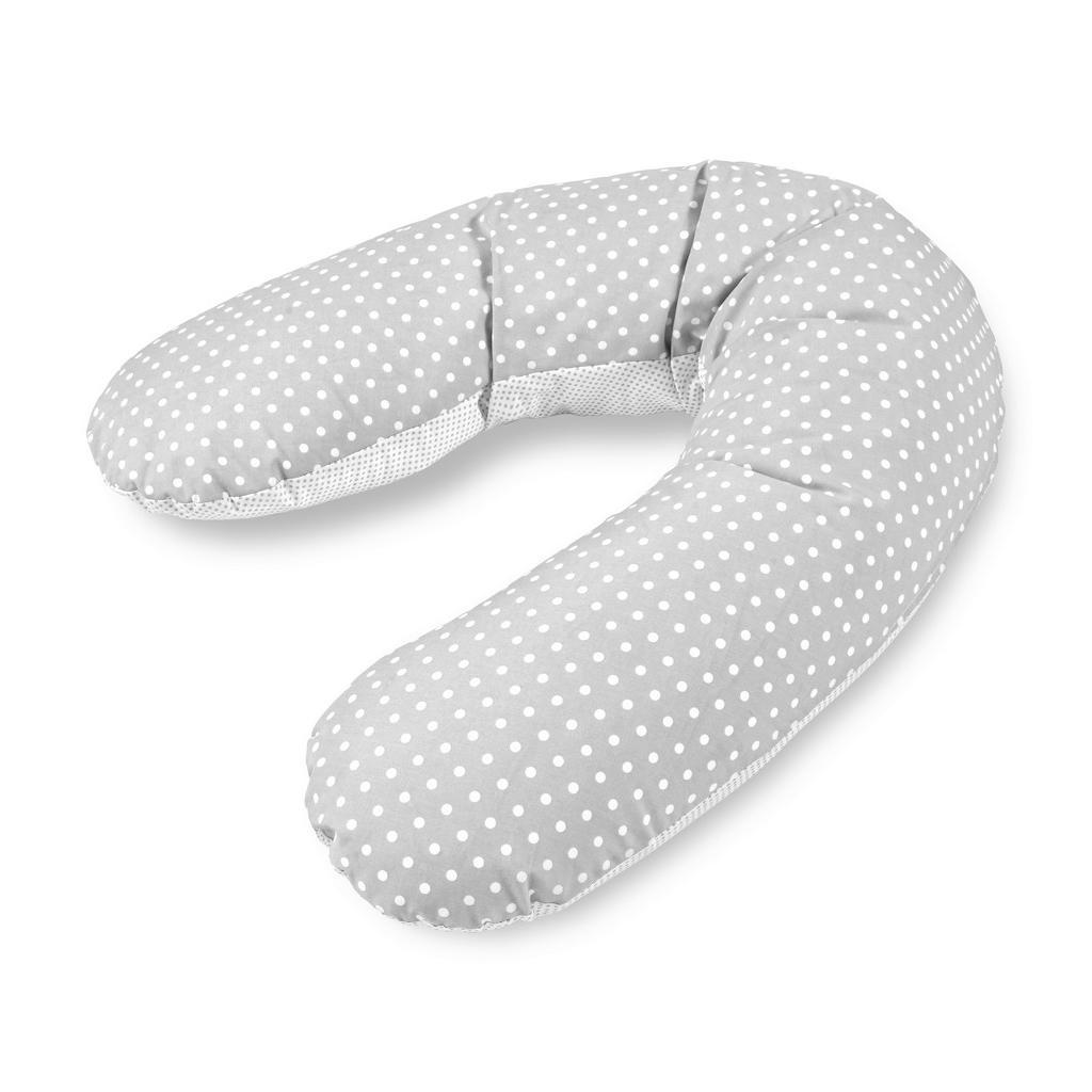Patinio Stillkissen , Grau, Weiss , Textil , 34 l , Füllung: Mikroperlen , 160 cm , Textiles Vertrauen - Oeko-Tex® , Bezug abnehmbar, Bezug waschbar , Füttern, Stillen, Stillkissen