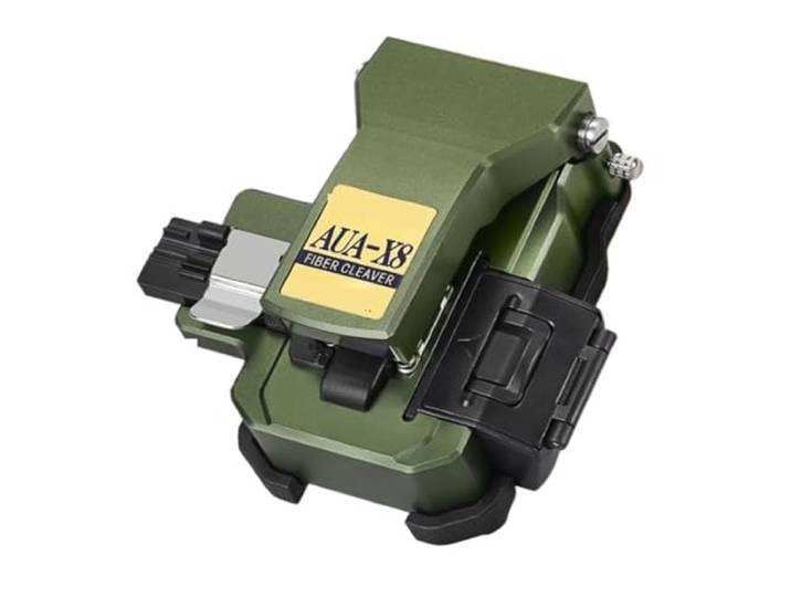Faserspalter, Faser-spalter AUA-X8 FTTH Kabel Fiber Optic Schneiden Messer Mit abfall faser box Drei-in-one clamp slot 24 Oberfläche klin(AUA-X8 Green)