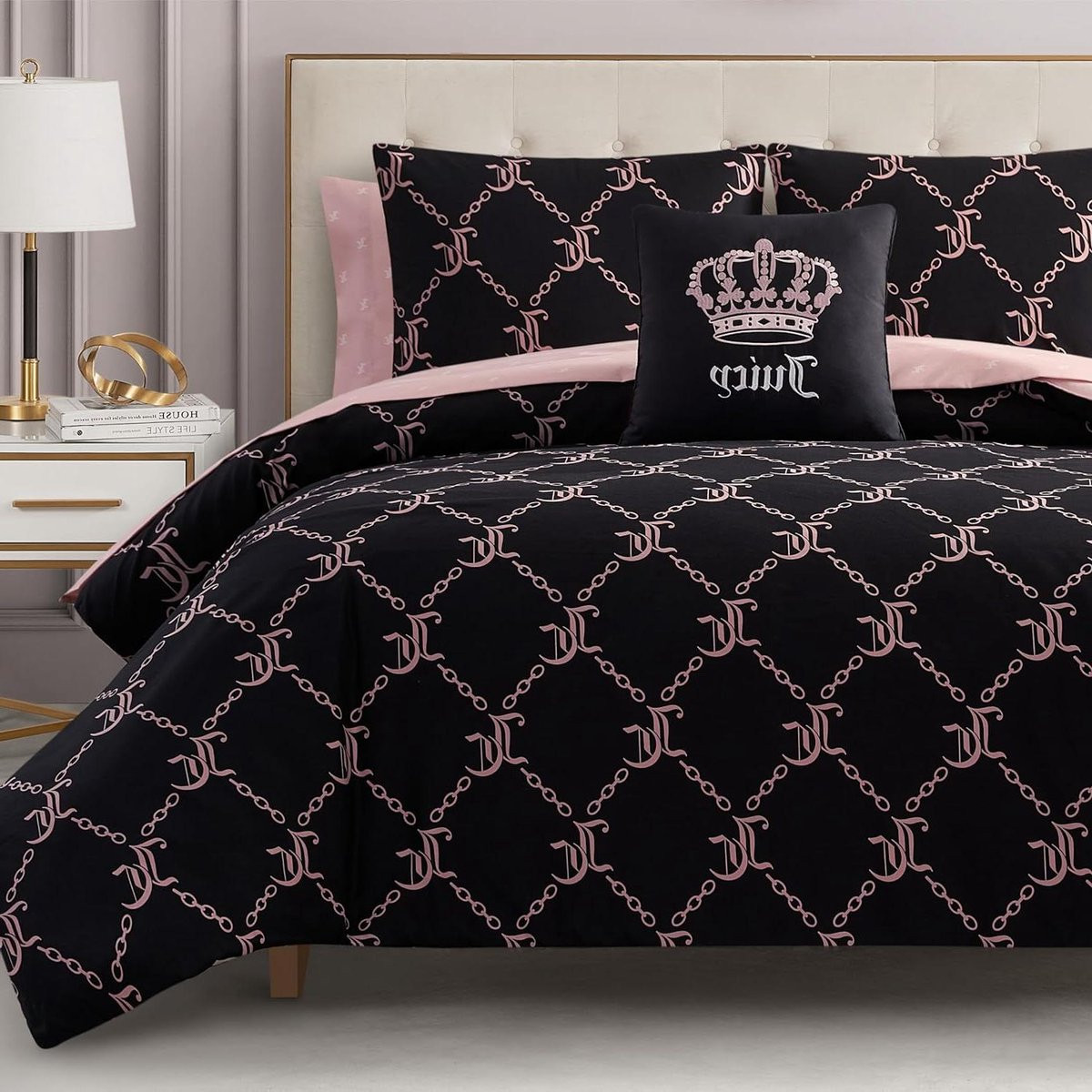Zwarte Dekbedset voor Queen Bed - Gecoördineerde Beddengoed Set
