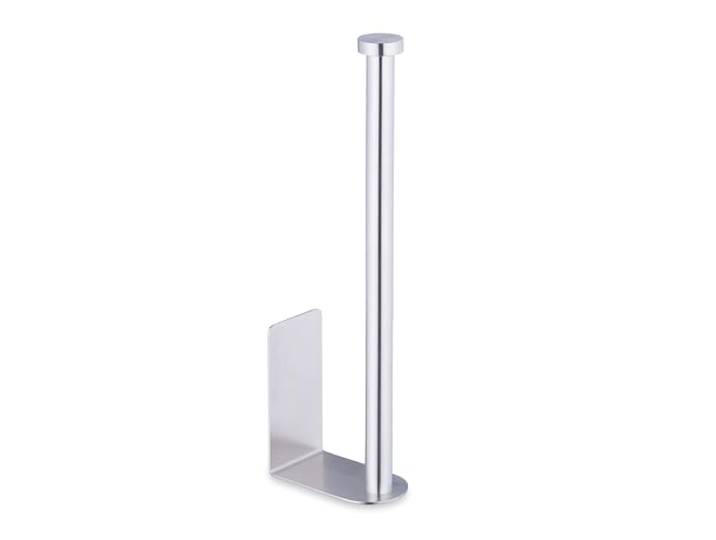 Relaxdays Support Papier Toilettes\, Autocollant\, pour 2 Rouleaux\, HxLxP: 26x4\,5x7\,5 cm\, Porte-Papier WC Mural\, argenté