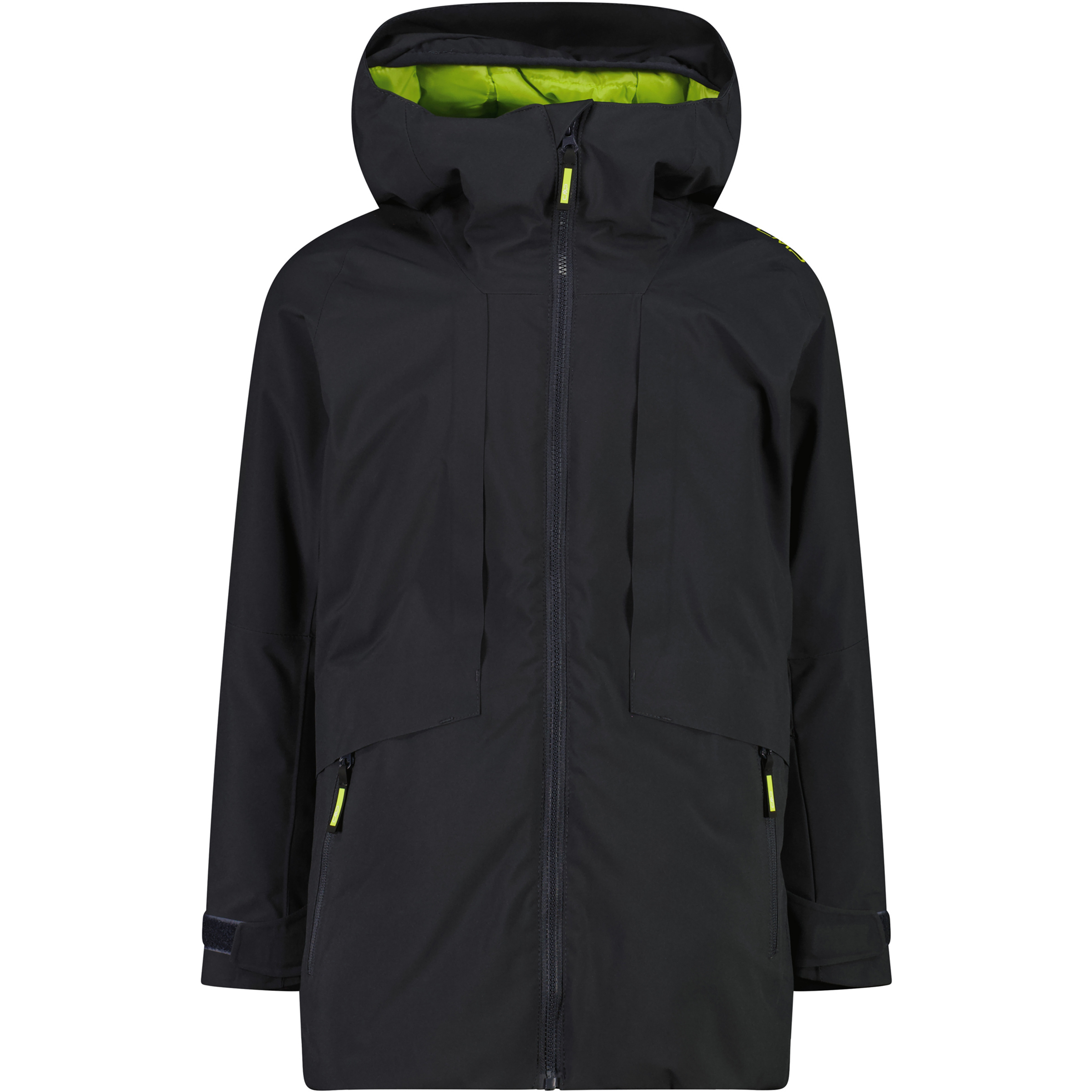 CMP Kinder Isolationsjacke schwarz Größe 128 Skifahren Winddicht Wasserabweisend
