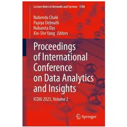 Proceedings of International Conference on Data Analytics and Insights, Fachbücher von Nabanita Das, XIN-SHE YANG, Nabendu Chaki, Papiya Debnath