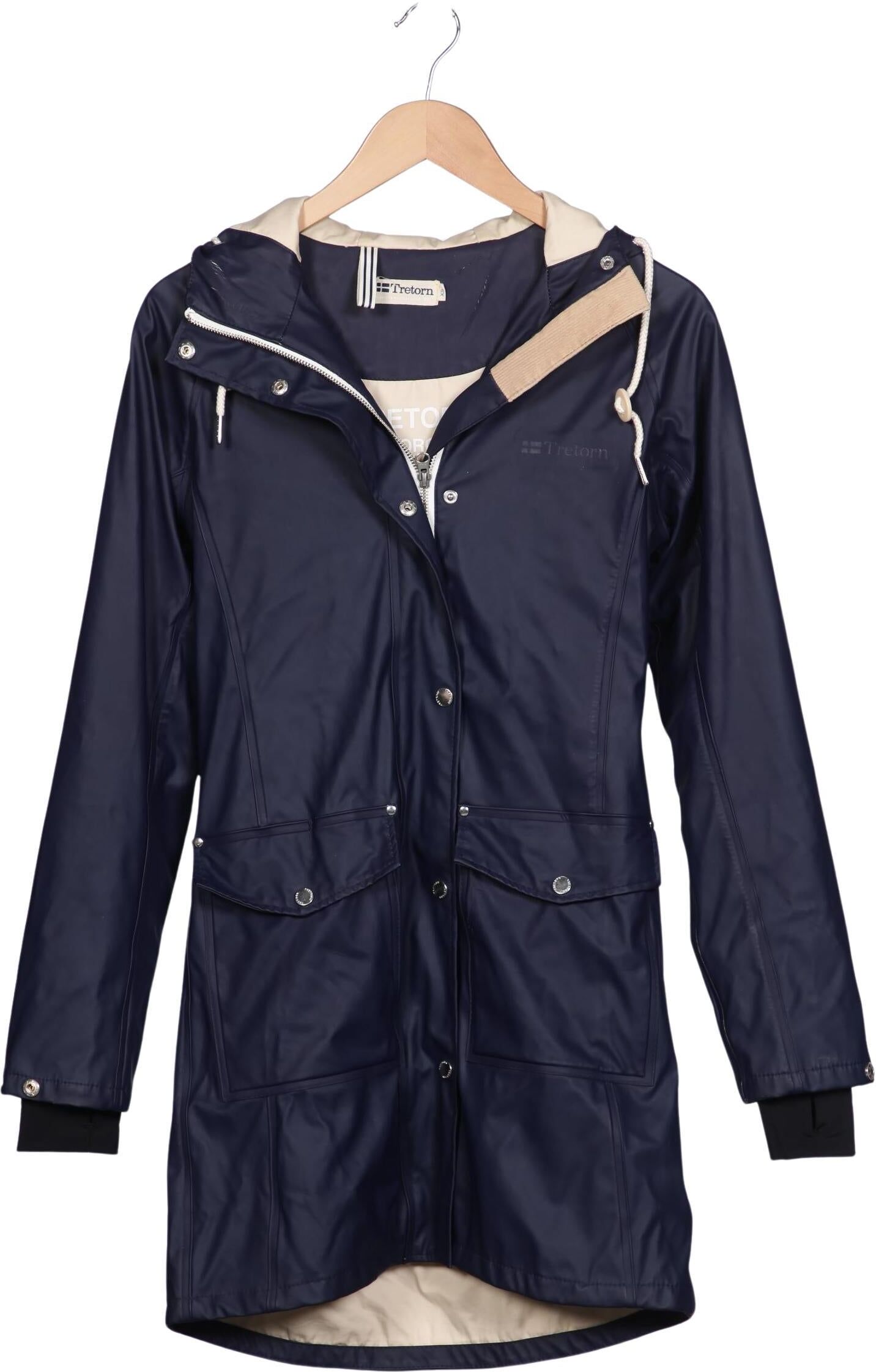 Tretorn Damen Mantel, Marineblau, Gr. XS, Synthetik - Second Hand