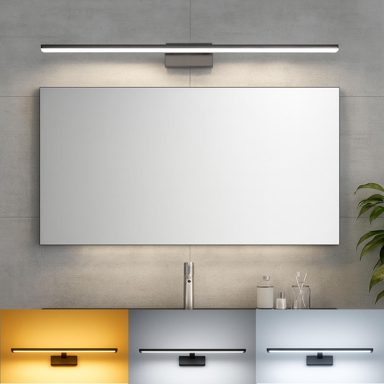 Braytron LED Wandlamp voor Badkamer, 12 Watt, 900 Lumen, 3 Kleurtemperaturen, IP44, Zwart