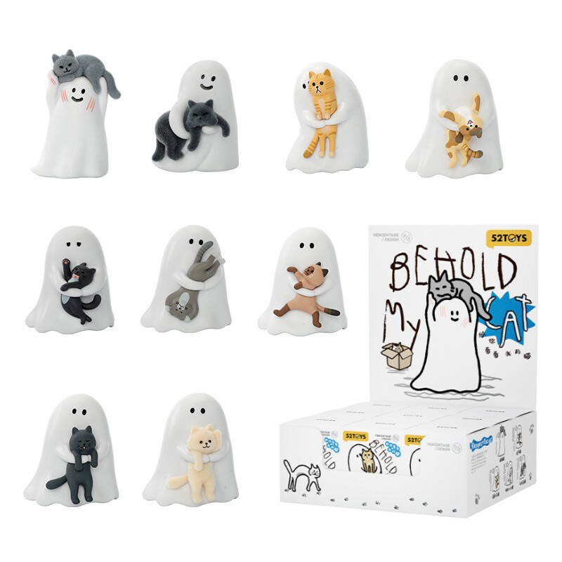 52TOYS Little Ghost Show You My Cat Serie Blind Box - 9 stuks Glow-in-the-Dark Verzamelfiguren