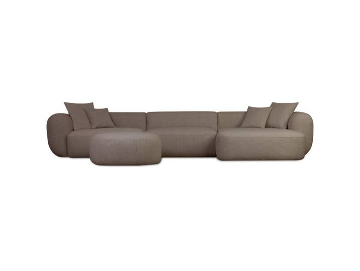 Modulares Ecksofa Baomi, großes L-förmiges, rechtsseitiges Modell