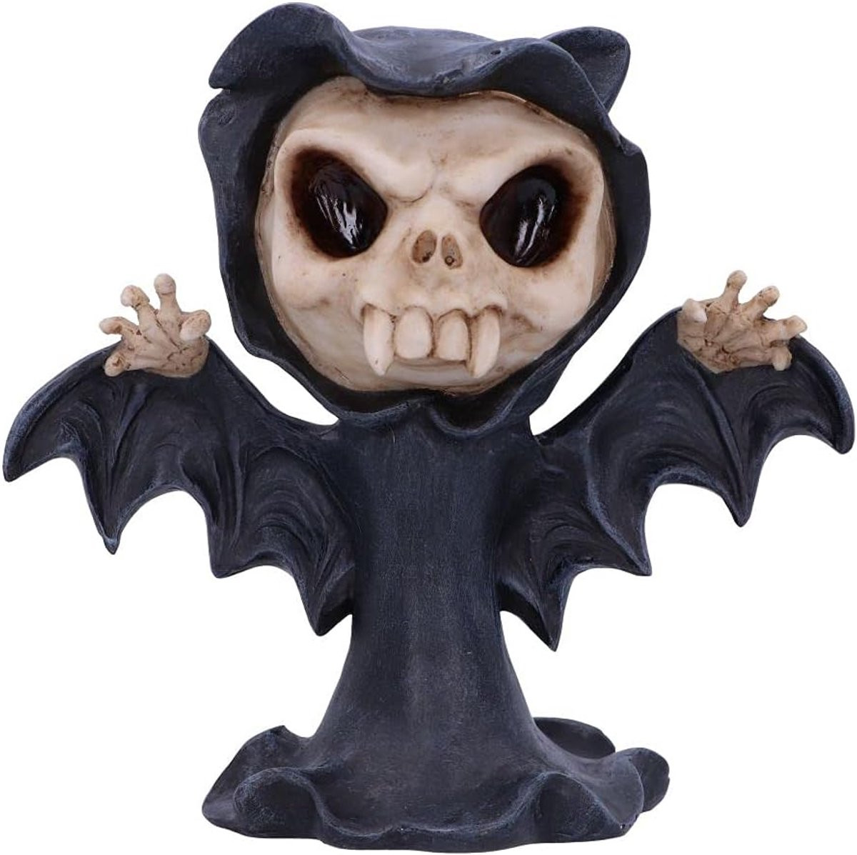 Handgeschilderd Vamp Beeldje Vleermuis Figuur Decoratie Zwart - Hoogte: 165 cm