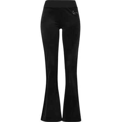 Jogginghose KARL KANI "Karl Kani Signature Rhinestone Velours Trackpants", Damen, Gr. M, US-Größen, schwarz, 93% Polyester, 7% Elasthan, slim fit, Hosen Jogginghose