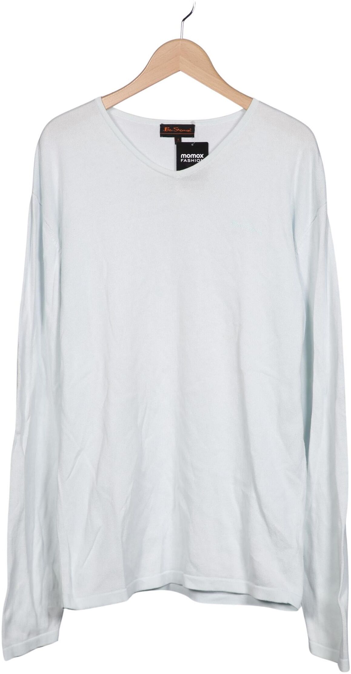 Ben Sherman Herren Pullover, Hellblau, Gr. XL, Baumwolle - Second Hand