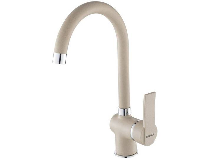 KOLMAN Küchenarmatur Wasserhahn MADERA Küchenmischer für Küche in Beige