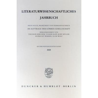 Literaturwissenschaftliches Jahrbuch., Taschenbuch von , Duncker & Humblot, 978-3-428-11881-6