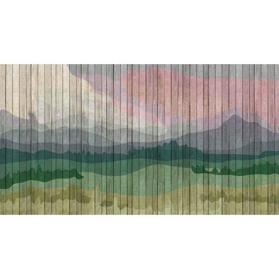 Fototapete LIVING WALLS "Walls by Patel Mountains 2", beige (natur), B:5m L:2,7m, Vlies, Tapeten, Vlies, Wand, Schräge