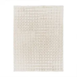 HOCHFLORTEPPICH Rauten Creme 200 x 280 cm