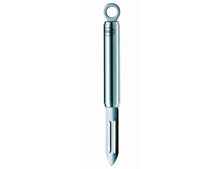 Sparschäler RÖSLE, silber (edelstahlfarben), L:19cm, Edelstahl, Küchenschneider, Sparschäler, für Rechts- und Linkshänder, Edelstahl 18/10