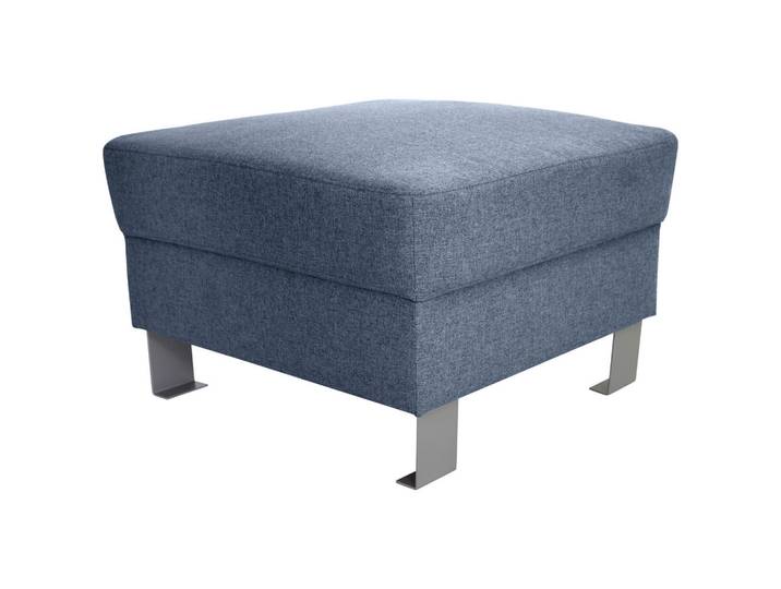 Xora Hocker, Blau, Metall, quadratisch, 62x41x62 cm, Stoffauswahl, erweiterbar (Typenauswahl), Wohnzimmer, Hocker, Sitzhocker