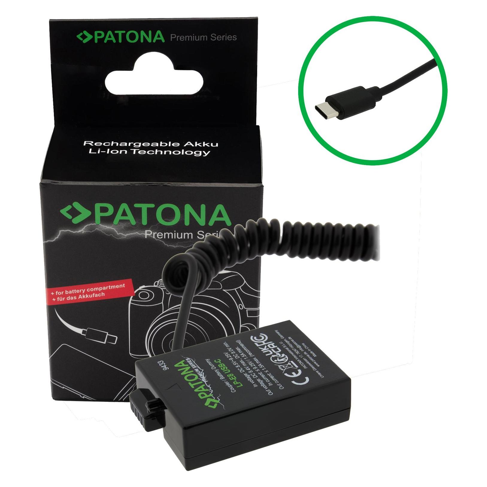 Patona USB-C Input Akku-Adapter LP-E8 (9433)