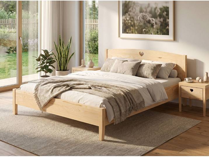 Eschenbett „Heidi“ 90 x 200 cm Massivholz Esche