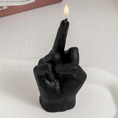 Uplifted Goods Creative Middle Finger Gesture Scented Candle black