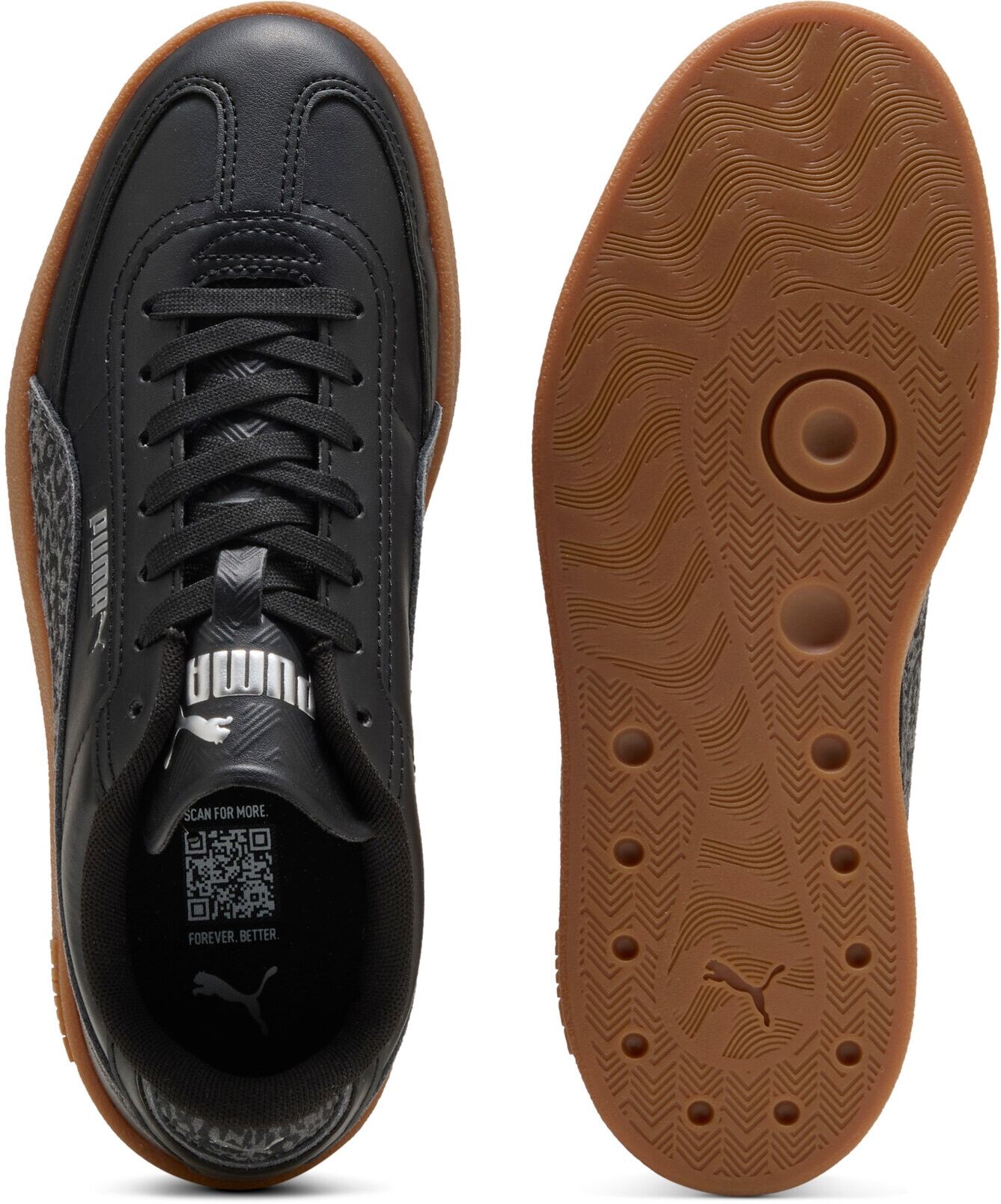 Sneaker PUMA "CLUB II ERA FELINE", Damen, Gr. 38, Textil, schwarz (puma schwarz, slate sky), Synthetik, Schuhe Sneaker puma schwarz, slate sky 38, Textil