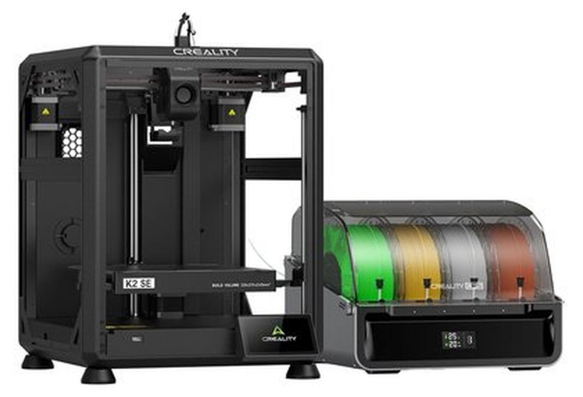 Creality K2 SE Combo 3D, Schmelzfadenherstellung (FFF), WLAN, USB Anschluss, Sichtfenster