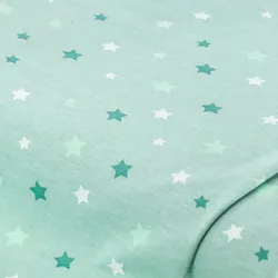 Baumwoll-Jersey "Sterne", aqua-color