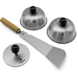 Burger Set - Smasher Glocken Machete - für perfekte Burger von der Feuerplatte