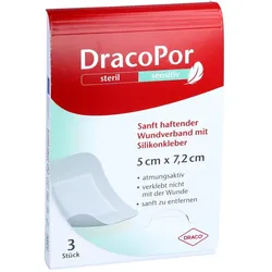 Dracopor sensitiv 5x7,2 cm steril m. Silikonkleber