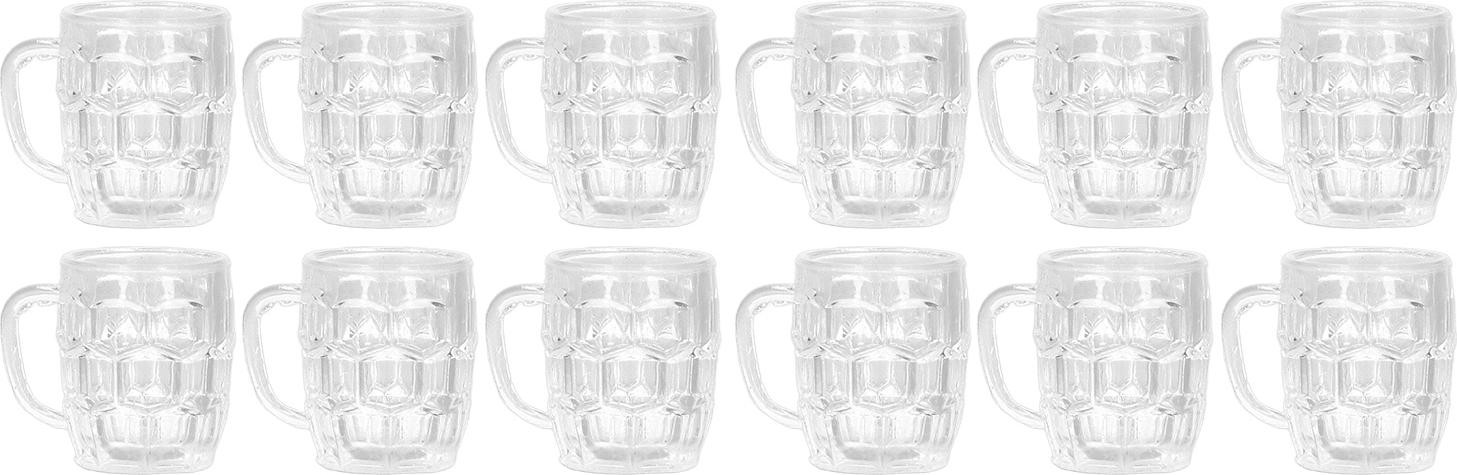 Set van 12 transparante miniature biertjes voor poppenhuizen en decoratie van Gistuch