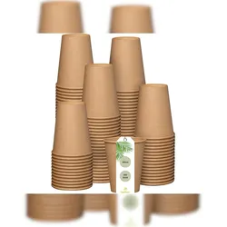 DeinPack Kaffeebecher 200 Stück 300 ml 12 oz Pappbecher braun