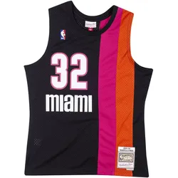 Mitchell & Ness, Herren, Sportshirt, NBA Miami Heat Shaquille O'Neal Trikot Herren (S), Schwarz, S