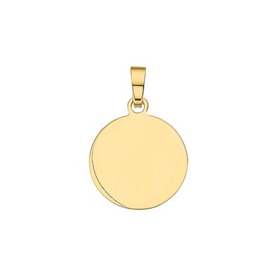Kettenanhänger FIRETTI "Schmuck Geschenk Gold 333 Halsschmuck Anhänger Plättchen", gelbgoldfarben, Schmuckanhänger, Damen, Gelbgold 333, 1,12 g, Kettenanhänger