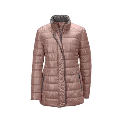 Winterjacke GOLDNER "Detailreiche Steppjacke", Damen, Gr. 40, rosa (mauve), Obermaterial: 100% Polyester PES., figurumspielend, weit Sonstiges, Jacken Winterjacke, Feine Kontrastpaspel an Knopfleiste, Kragen und Taschen