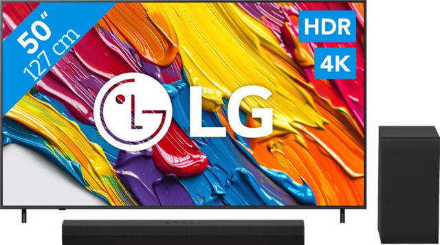 LG QNED82 4K Smart TV 50 inch (2025) met LG DS40T Soundbar
