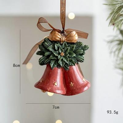 Uplift Treasures Retro 3D Christmas Tree Bell Resin Ornament bell