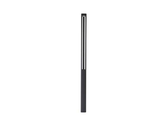 Lucande LED Mastleuchte außen Pirron (Modern) in Schwarz aus Aluminium (1 flammig,) - Kandelaber Außenleuchte