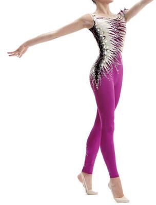 LightInthebox Jumpsuit Rhythmic Gymnastics Leotards Women's Girls' Leotard Spandex High Elasticity Handmade Sleeveless Competition Dance Rhythmic Gymnastics Artistic Gymnastics Purple