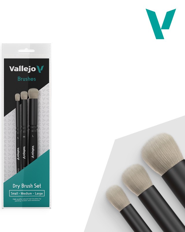 Acrylicos Vallejo Vallejo Natural Hair Dry Brush Set B07990