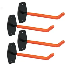 Relaxdays Reifenhalter für Wandmontage im 4er Set Orange,Schwarz