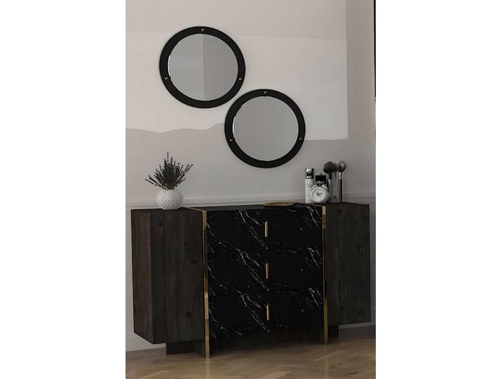 JVmoebel Kommode Elegante Anrichte mit Spiegel in hochwertiger Verarbeitung (Kommode mit 2 Spiegeln), Made in Europa