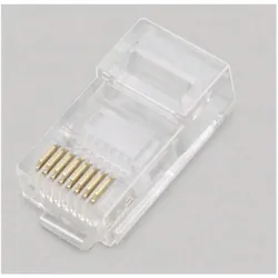 BKL Electronic Modularstecker 2606003 Stecker, gerade Polzahl 8P8C Transparent 100St., Elektronikkabel + Stecker, Transparent